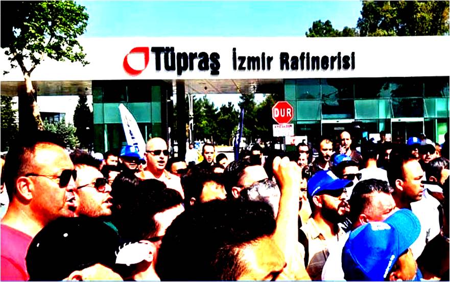 Tüpraş işçisi dayatmalara karşı fabrikaya kapandı