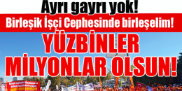 Emeğin cephesini sağlamlaştıralım